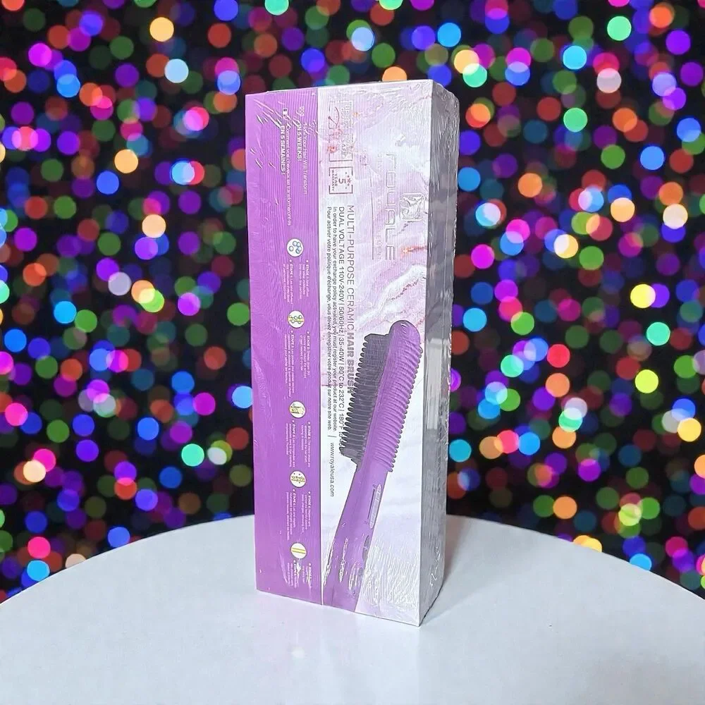 Royale Multi-Purpose Ceramic Hair Brush in Purple/Violet New in Sealed Box